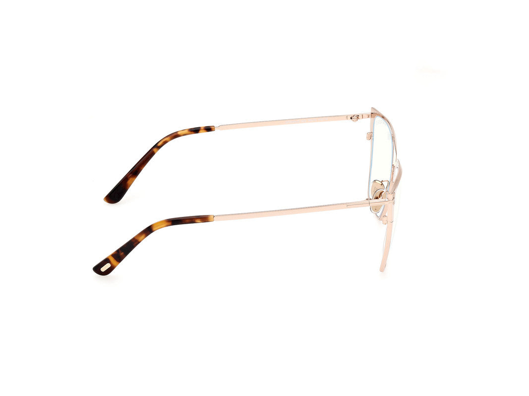 Shiny Rose Gold Female Glasses Tom Ford 889214488749