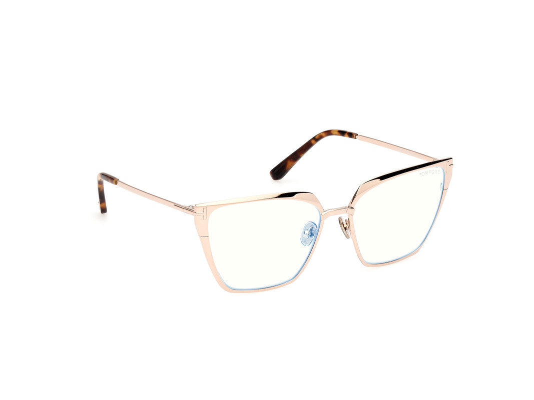 Shiny Rose Gold Female Glasses Tom Ford 889214488749