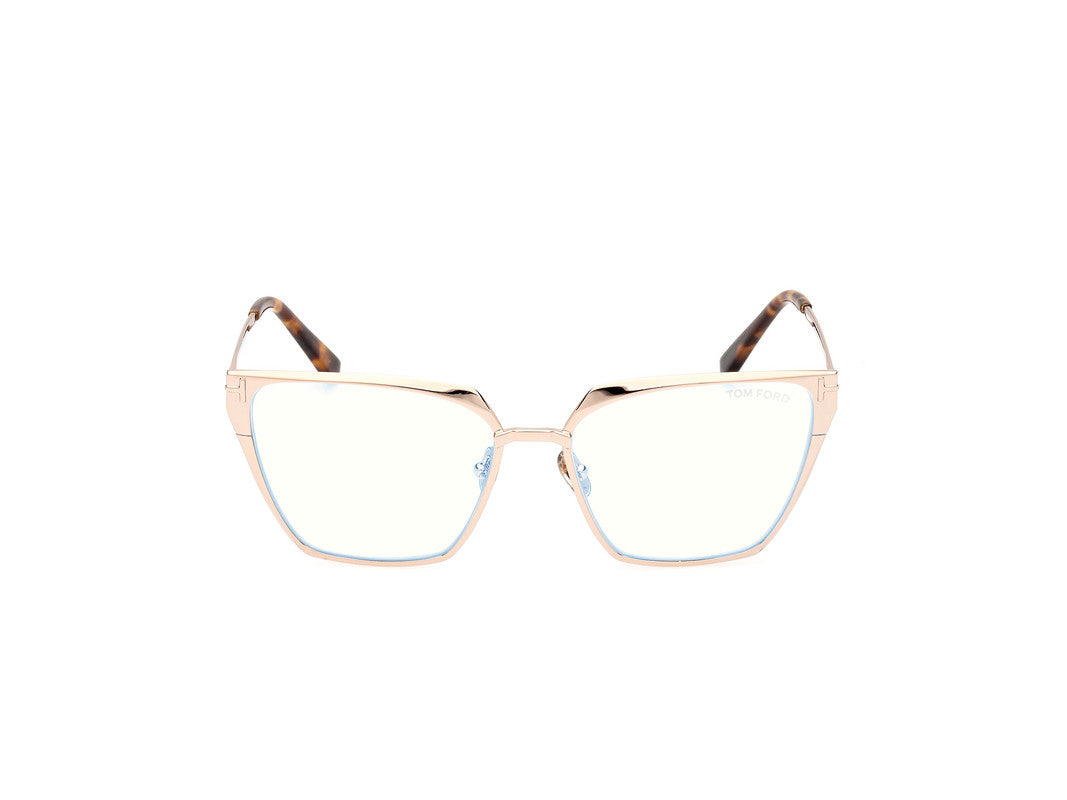 Shiny Rose Gold Female Glasses Tom Ford 889214488749