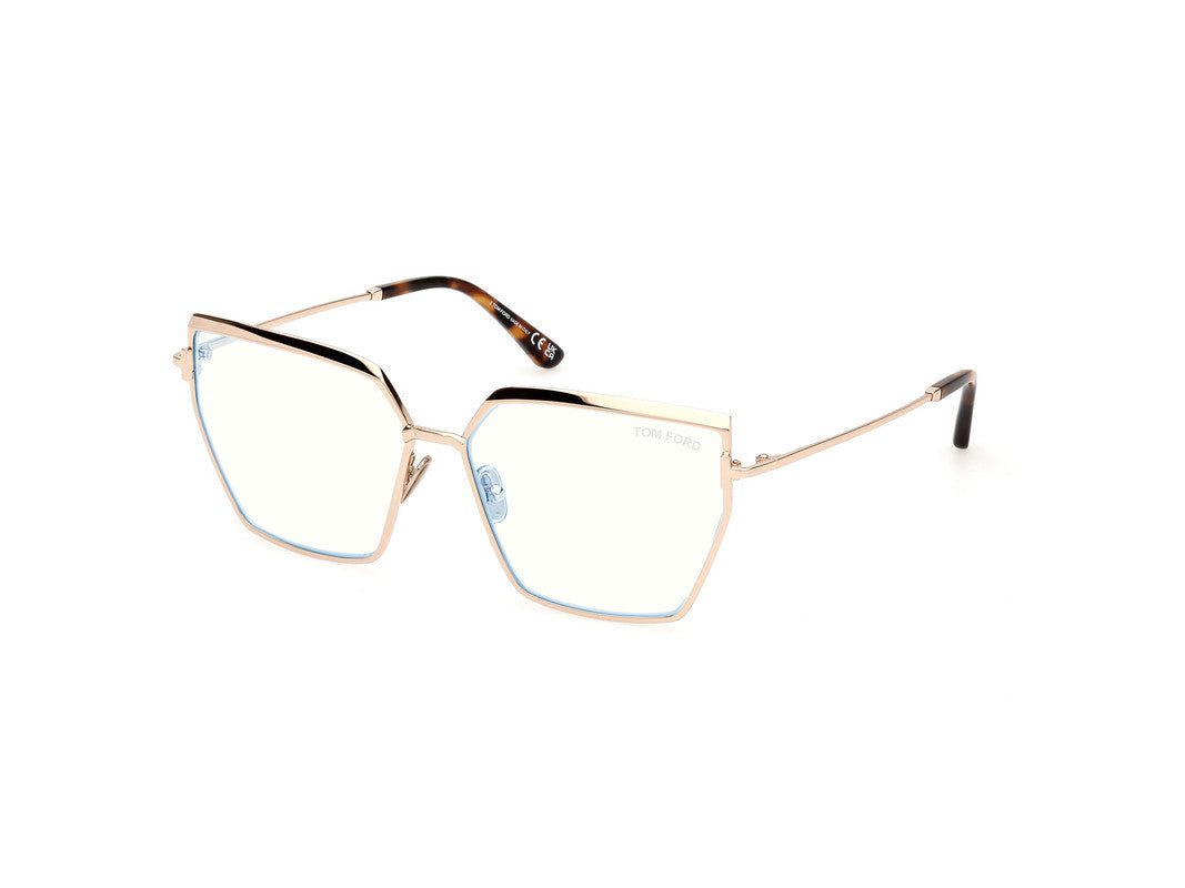 Shiny Rose Gold Female Glasses Tom Ford 889214488763