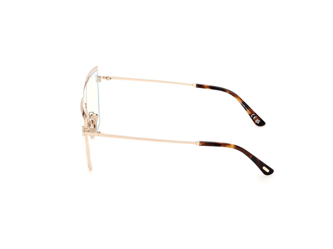 Shiny Rose Gold Female Glasses Tom Ford 889214488763