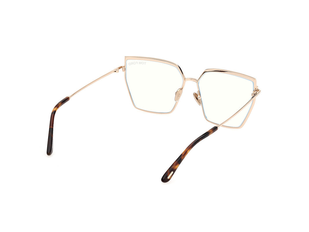 Shiny Rose Gold Female Glasses Tom Ford 889214488763