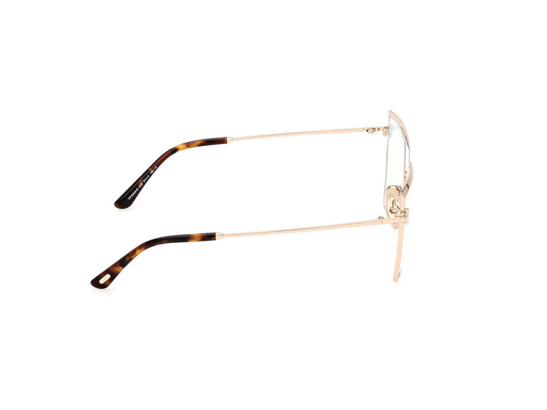 Shiny Rose Gold Female Glasses Tom Ford 889214488763