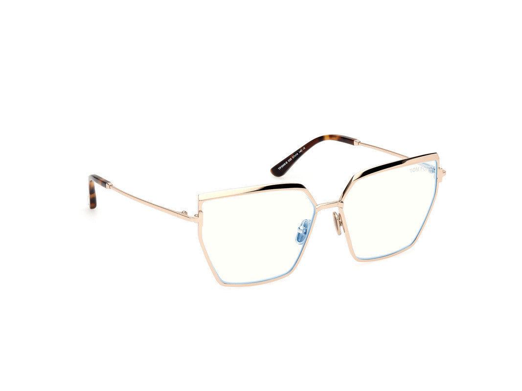 Shiny Rose Gold Female Glasses Tom Ford 889214488763