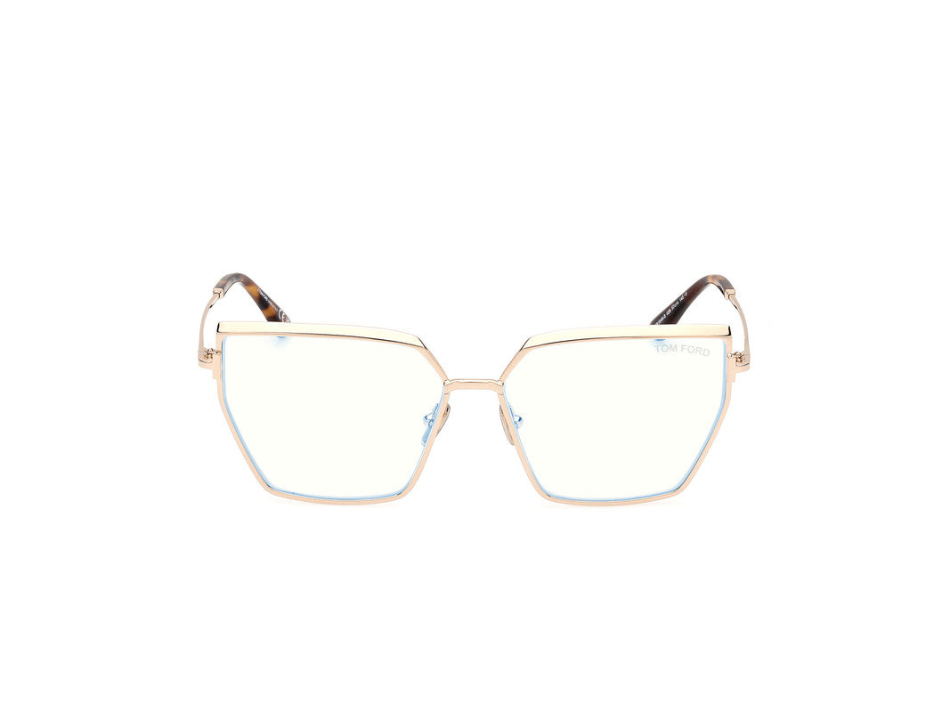 Shiny Rose Gold Female Glasses Tom Ford 889214488763