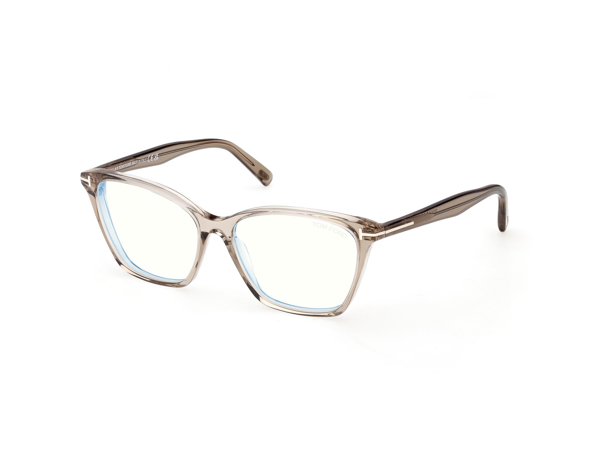 Shiny Light Brown Female Eyeglasses Tom Ford 889214637659