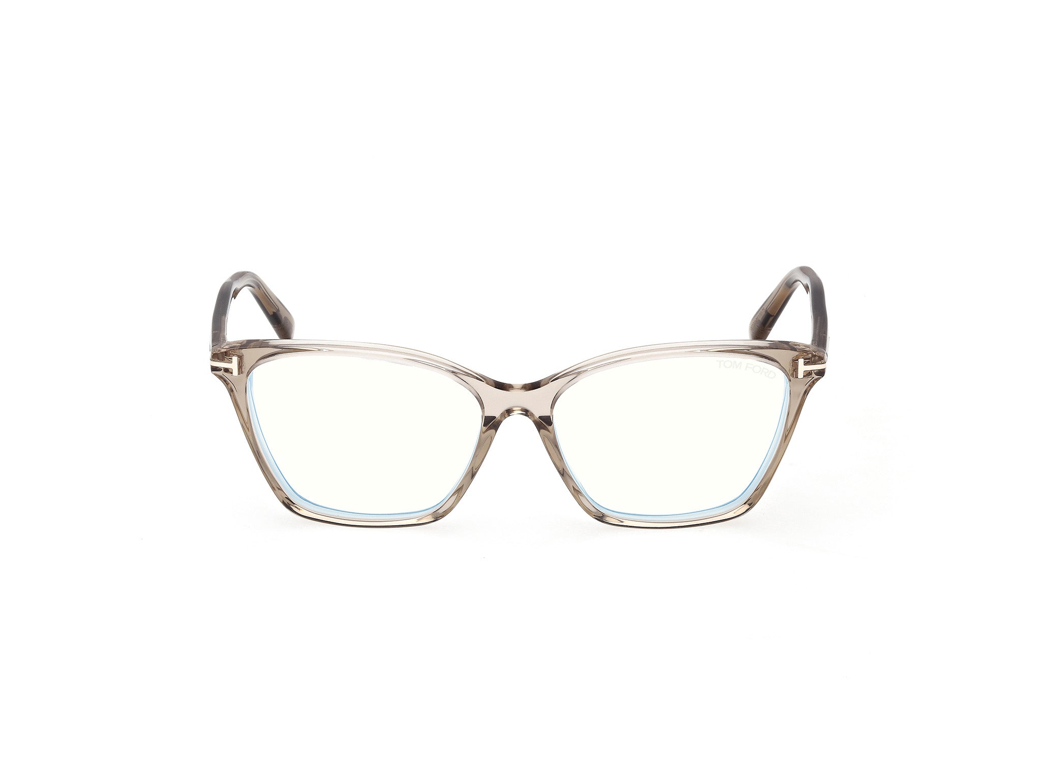 Shiny Light Brown Female Eyeglasses Tom Ford 889214637659