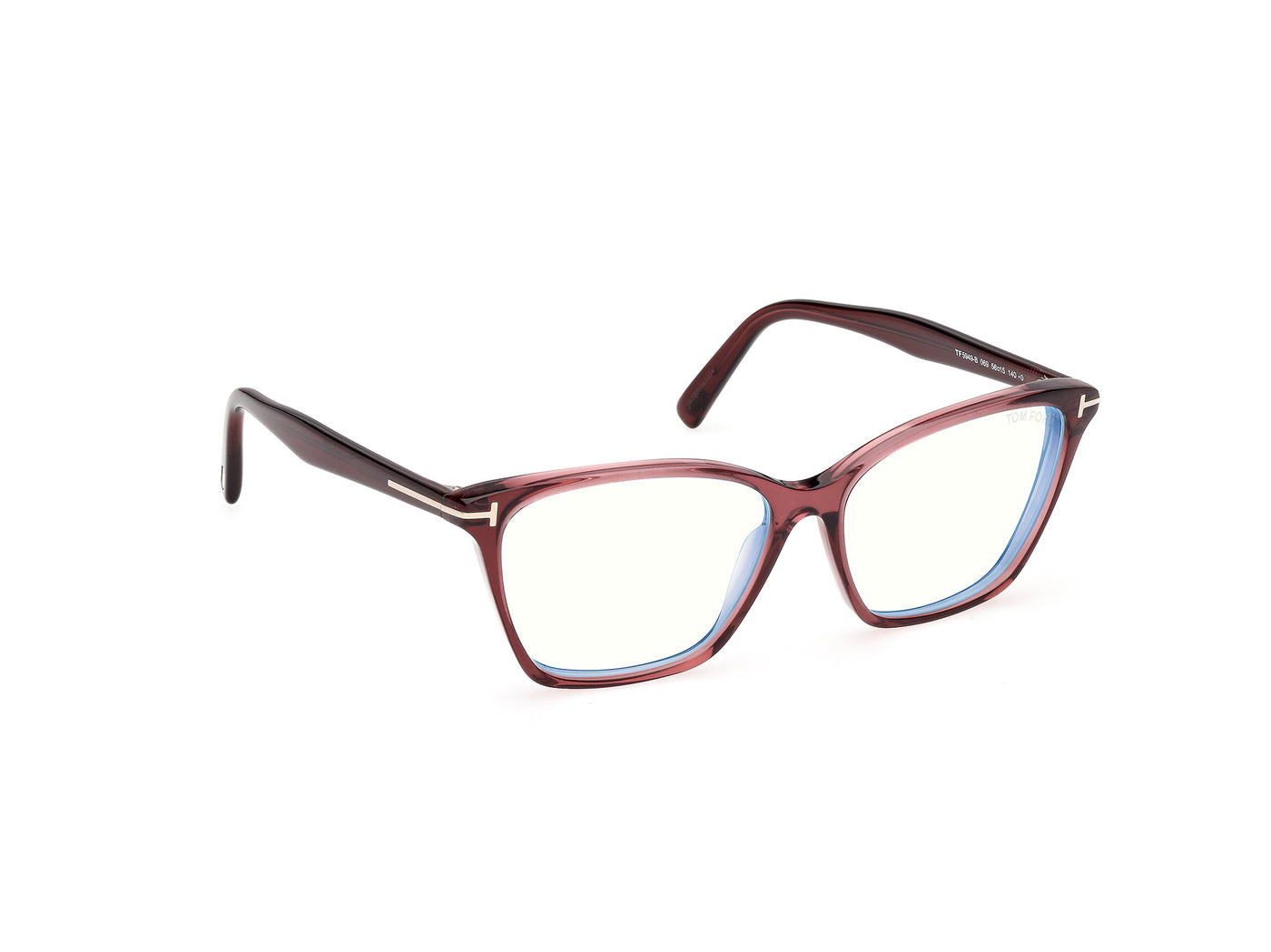 Shiny Bordeaux Female Eyeglasses Tom Ford 889214637666