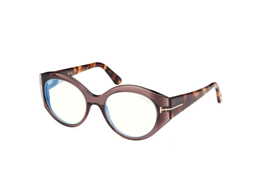 Shiny Dark Brown Female Glasses Tom Ford 889214488909