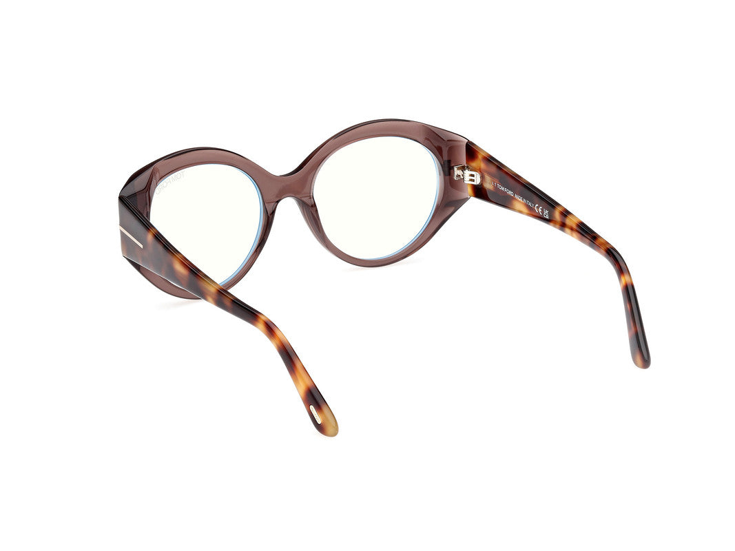 Shiny Dark Brown Female Glasses Tom Ford 889214488909