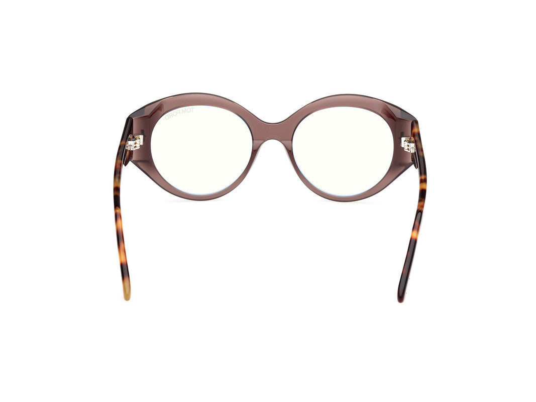 Shiny Dark Brown Female Glasses Tom Ford 889214488909