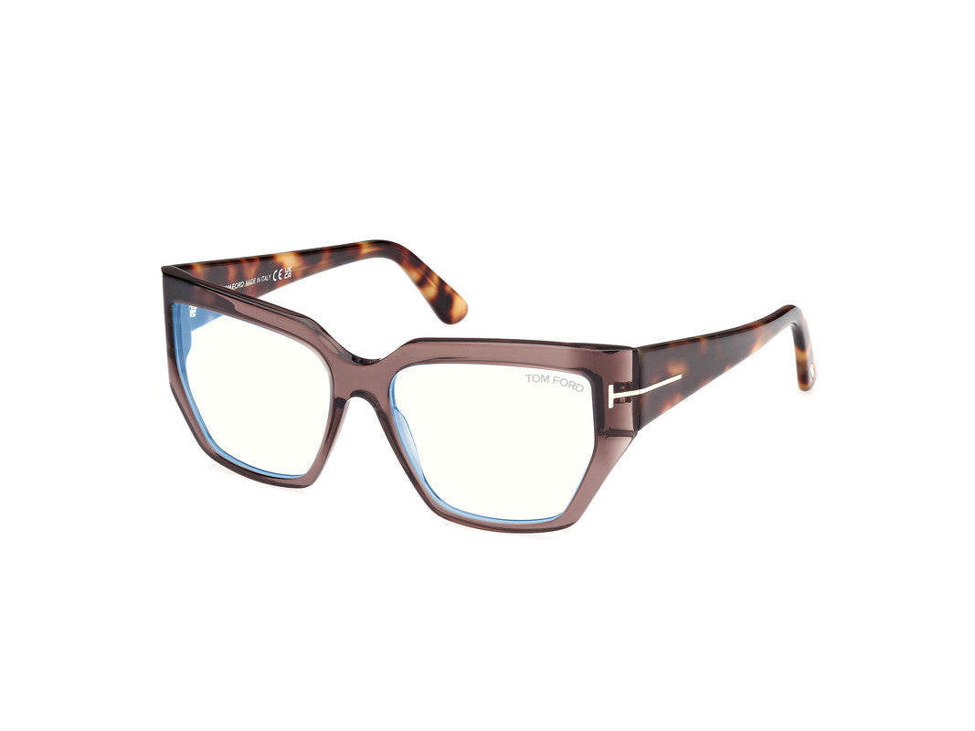 Shiny Dark Brown Female Glasses Tom Ford 889214488947