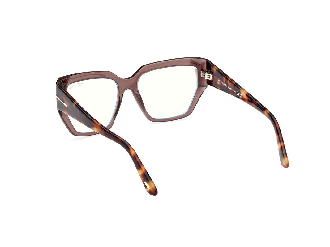 Shiny Dark Brown Female Glasses Tom Ford 889214488947