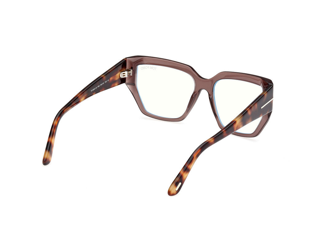 Shiny Dark Brown Female Glasses Tom Ford 889214488947