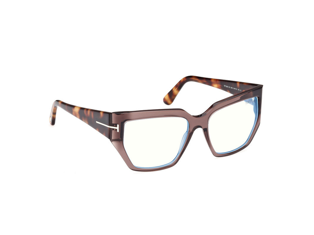 Shiny Dark Brown Female Glasses Tom Ford 889214488947