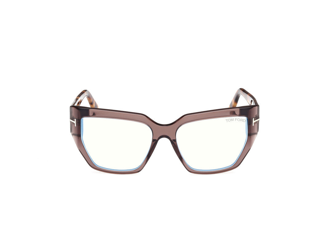 Shiny Dark Brown Female Glasses Tom Ford 889214488947