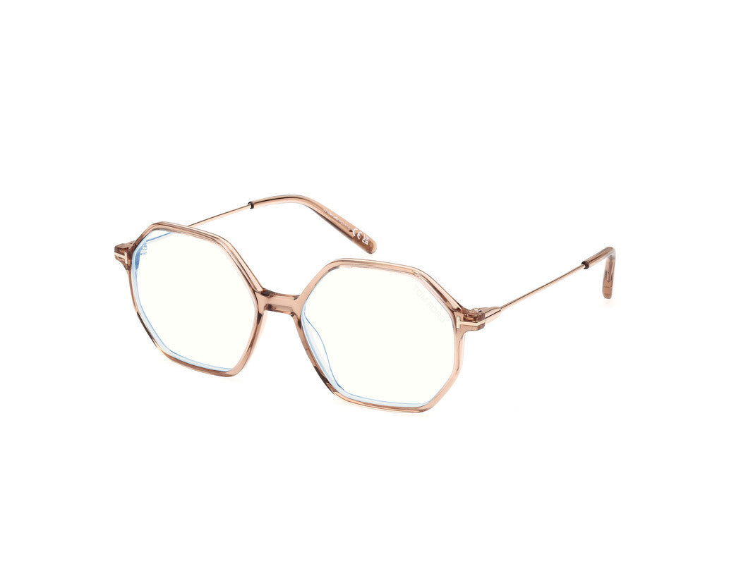 Shiny Light Brown Female Glasses Tom Ford 889214488985