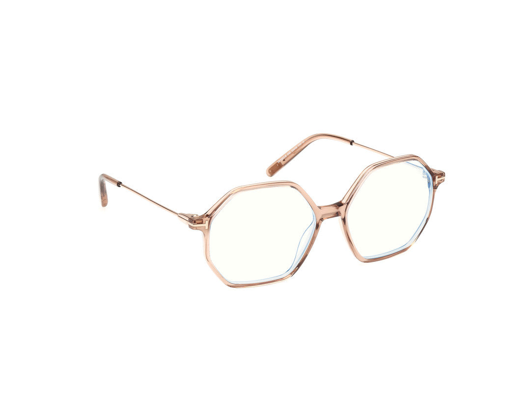 Shiny Light Brown Female Glasses Tom Ford 889214488985