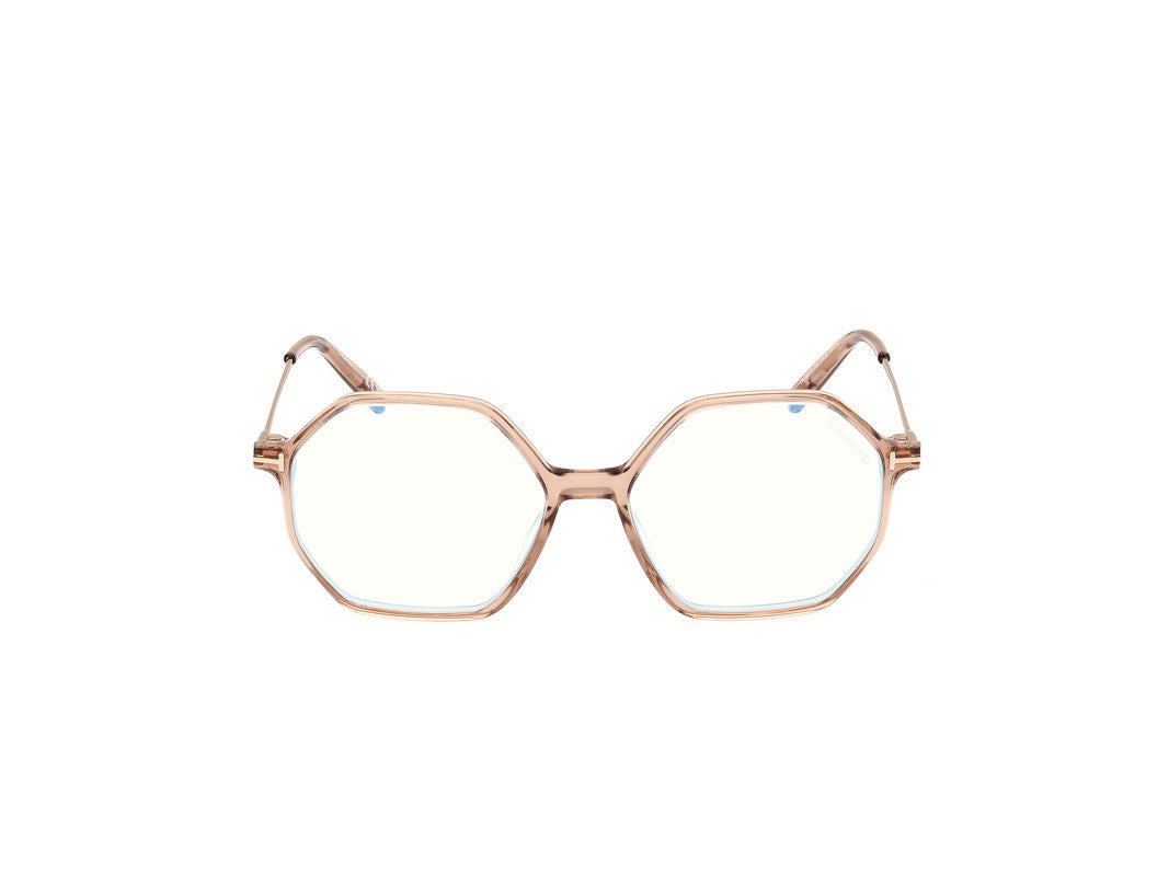 Shiny Light Brown Female Glasses Tom Ford 889214488985