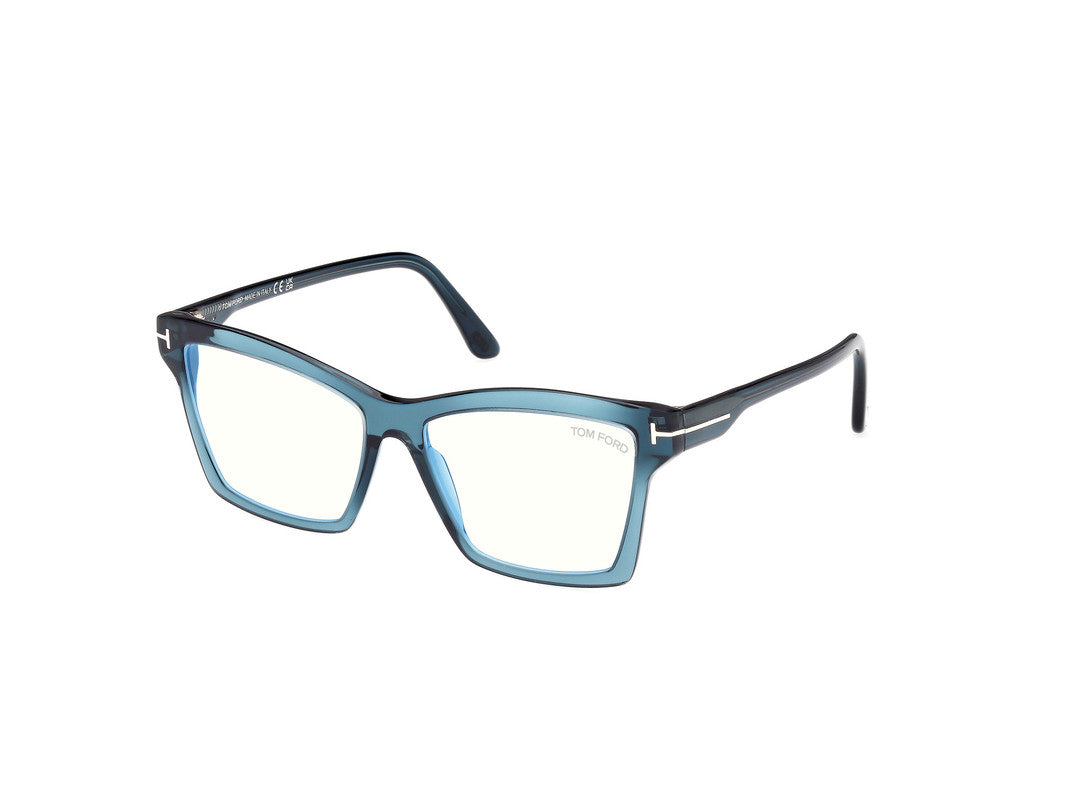 Shiny Blue Female Glasses Tom Ford 889214500717