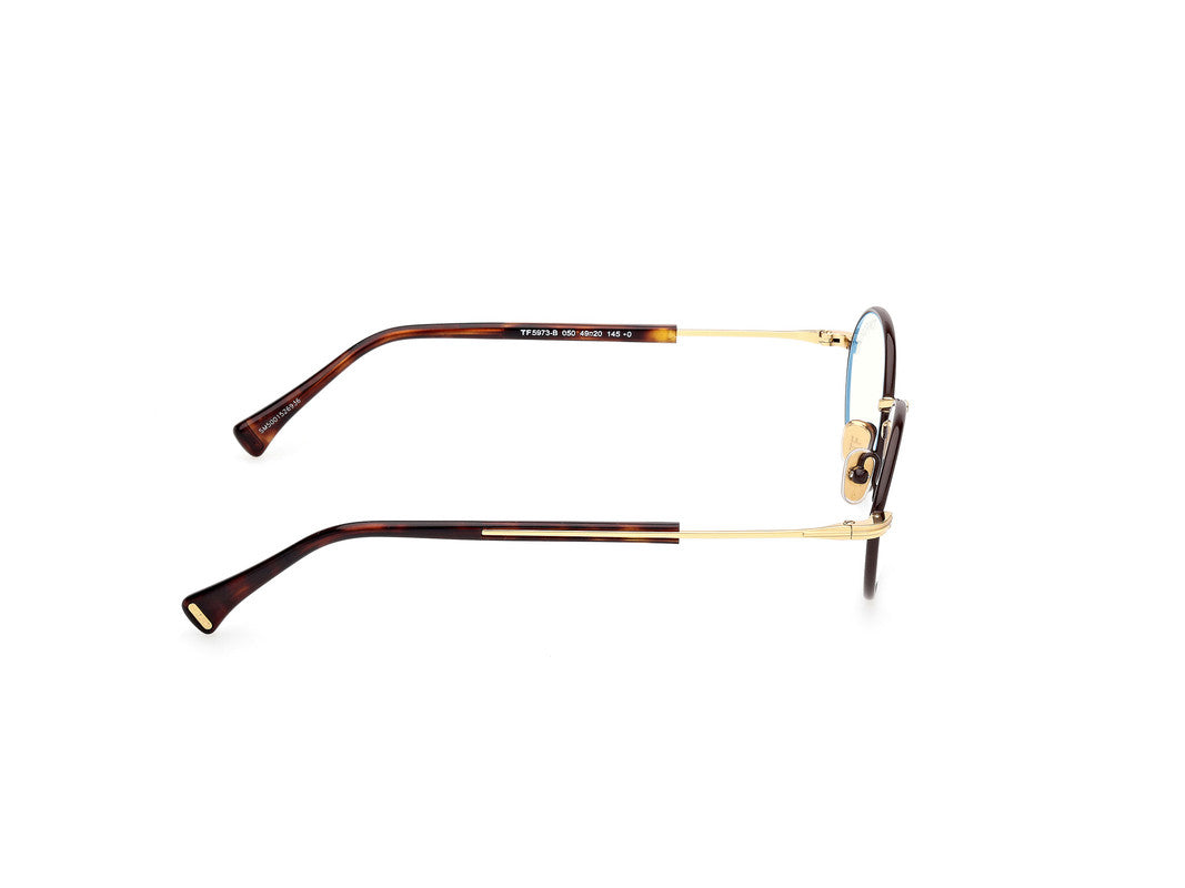 Shiny Dark Brown Male Glasses Tom Ford 889214522245