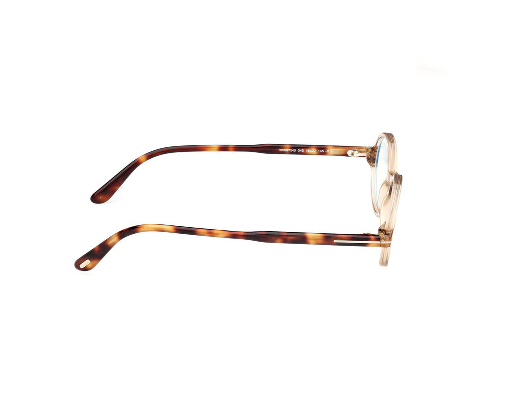 Shiny Light Brown Male Glasses Tom Ford 889214522290