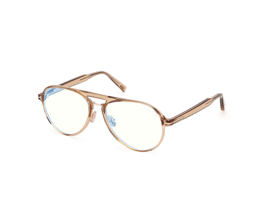 Shiny Light Brown Male Glasses Tom Ford 889214522566