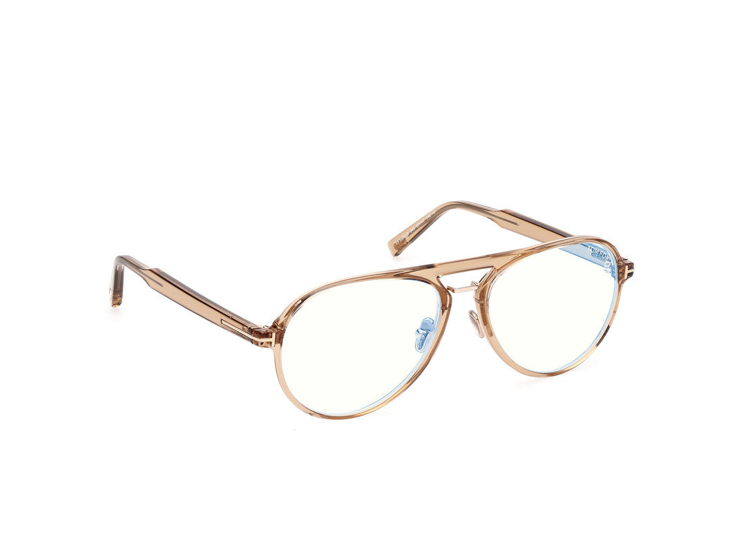 Shiny Light Brown Male Glasses Tom Ford 889214522566