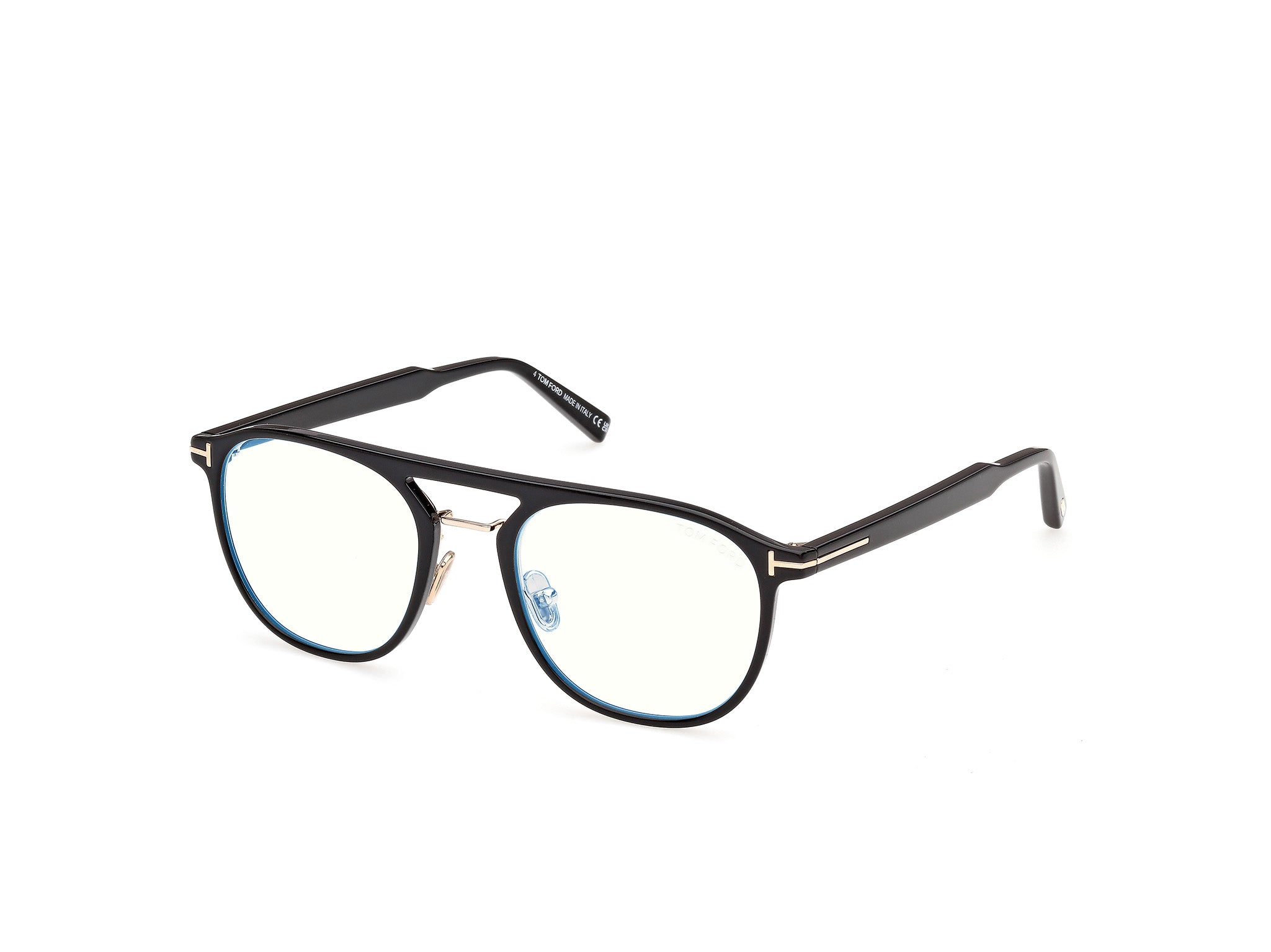 Shiny Black Male Eyeglasses Tom Ford 889214685421