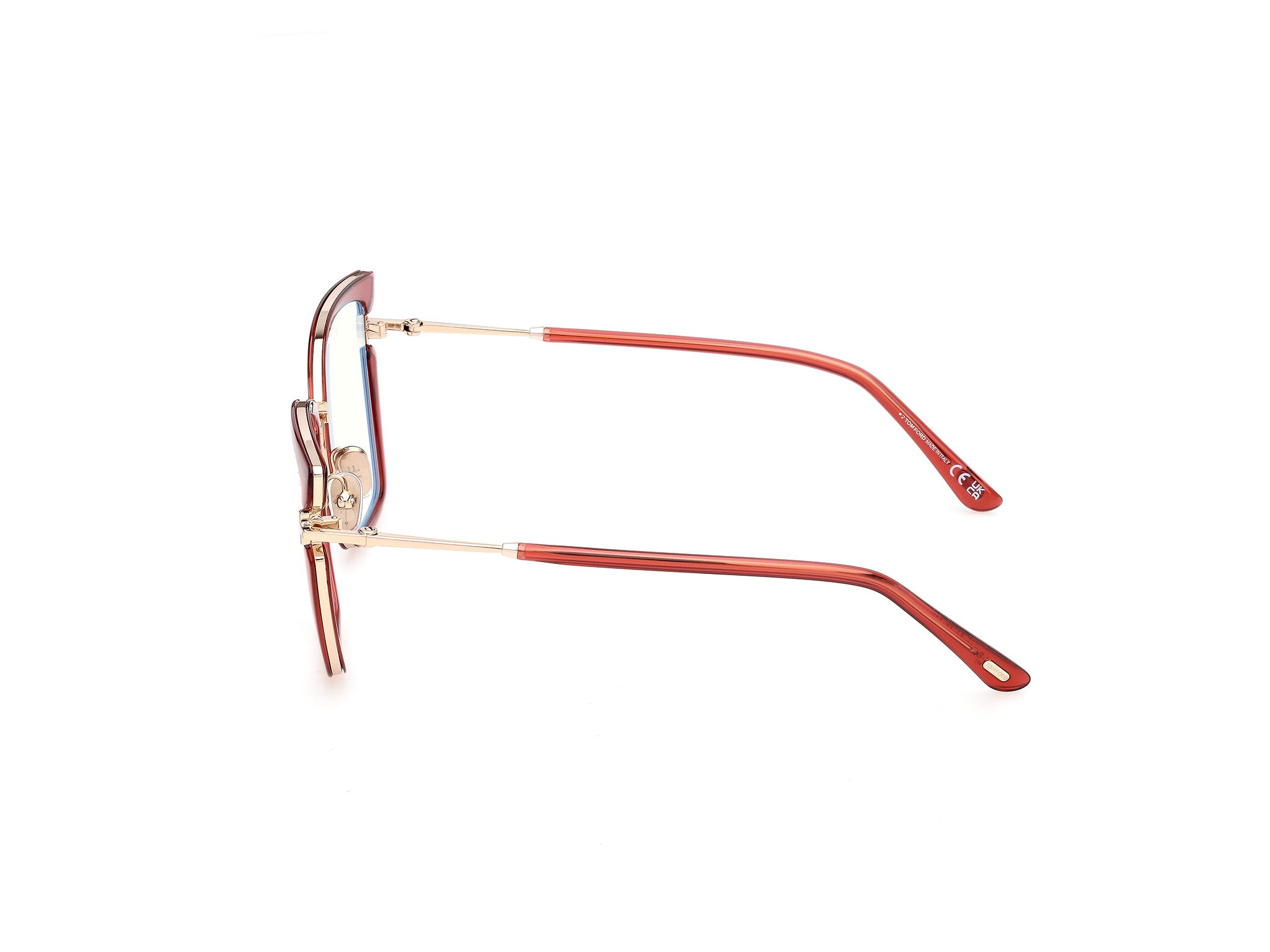 Shiny Orange Female Eyeglasses Tom Ford 889214685179