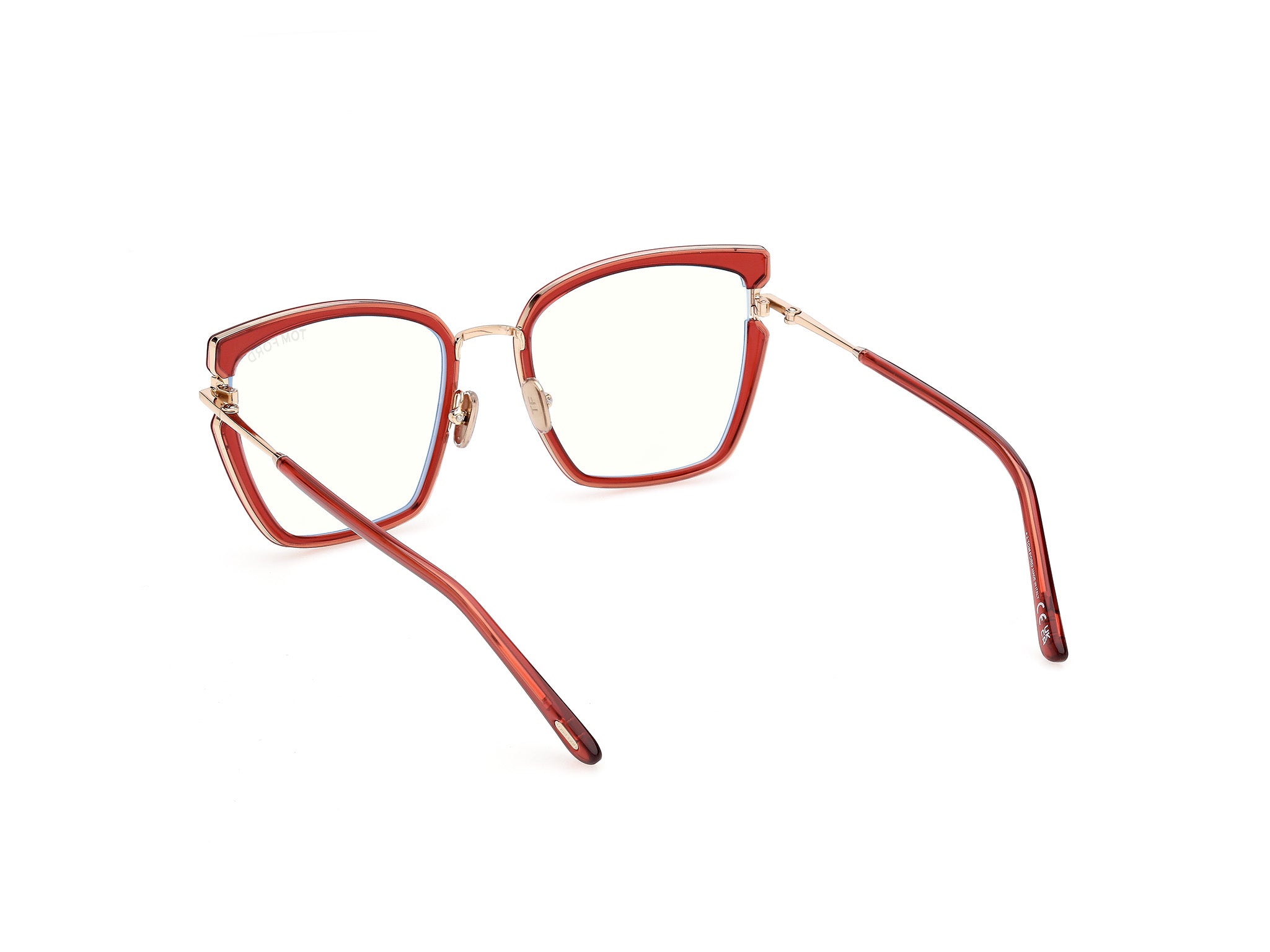 Shiny Orange Female Eyeglasses Tom Ford 889214685179