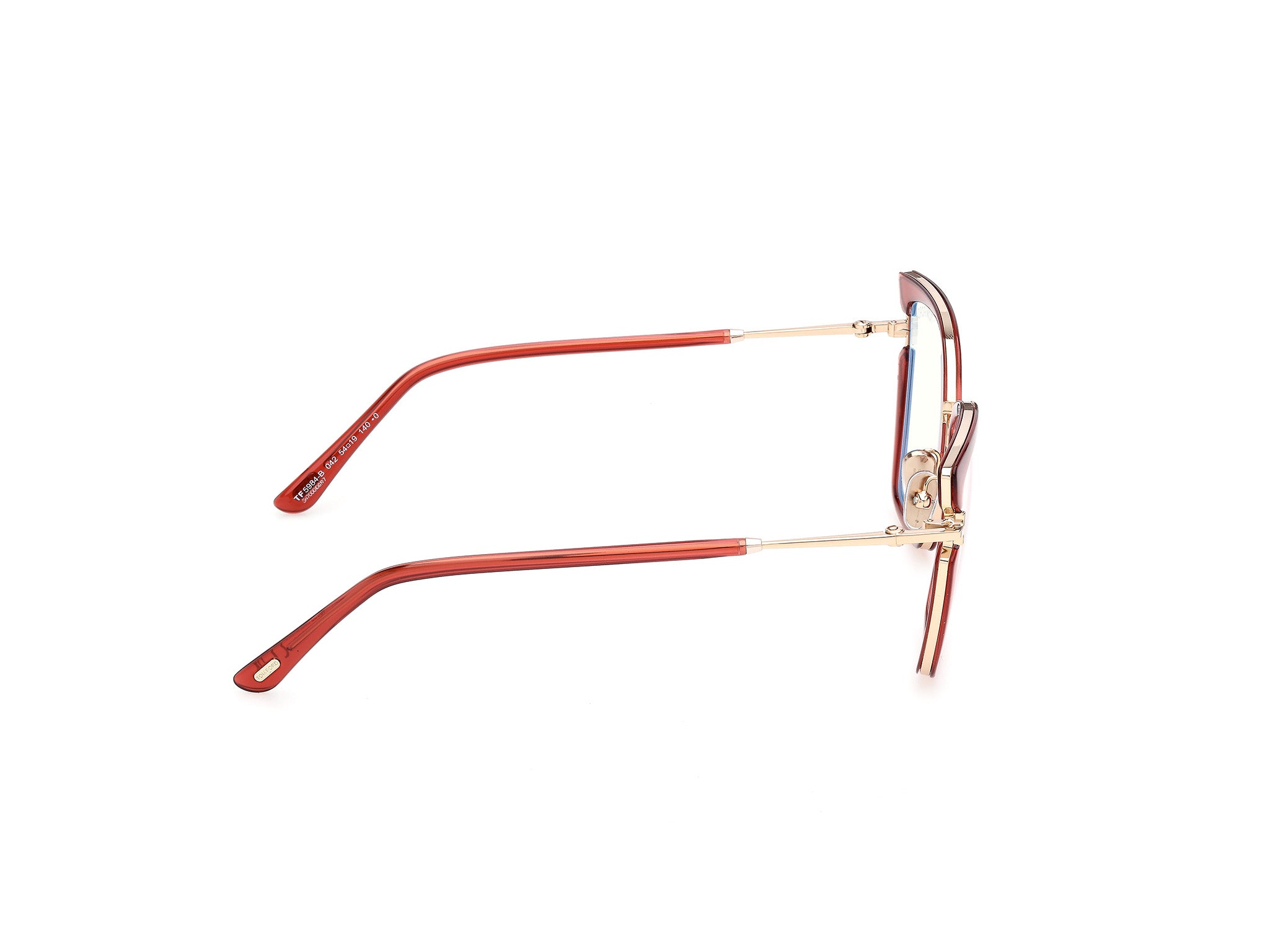 Shiny Orange Female Eyeglasses Tom Ford 889214685179
