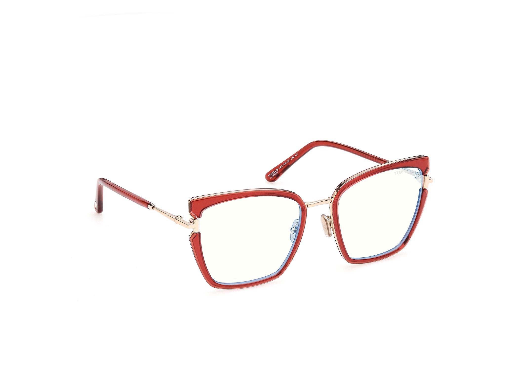 Shiny Orange Female Eyeglasses Tom Ford 889214685179