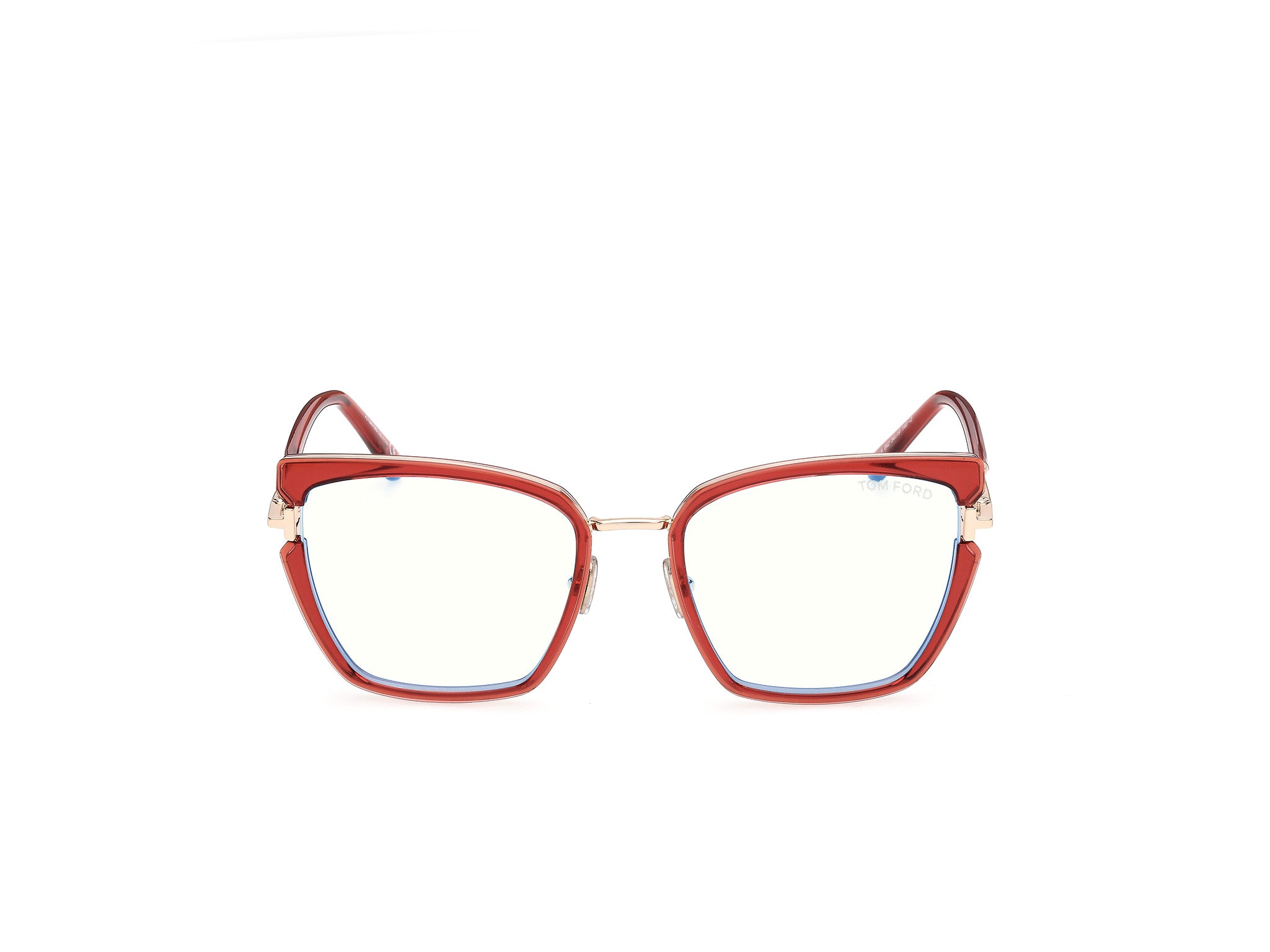 Shiny Orange Female Eyeglasses Tom Ford 889214685179