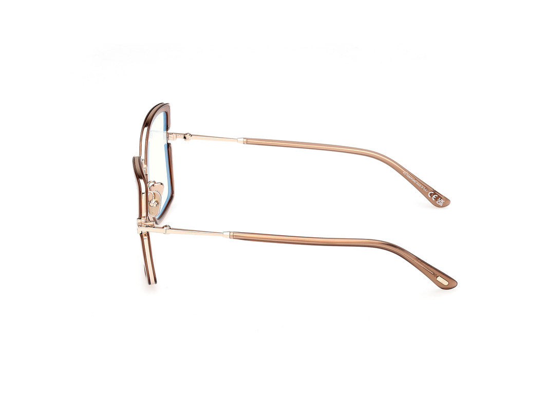 Shiny Light Brown Female Glasses Tom Ford 889214522672