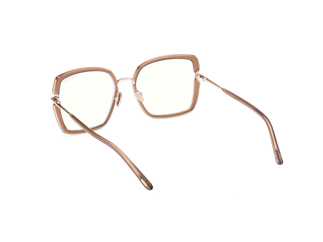 Shiny Light Brown Female Glasses Tom Ford 889214522672