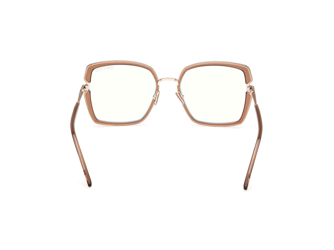 Shiny Light Brown Female Glasses Tom Ford 889214522672