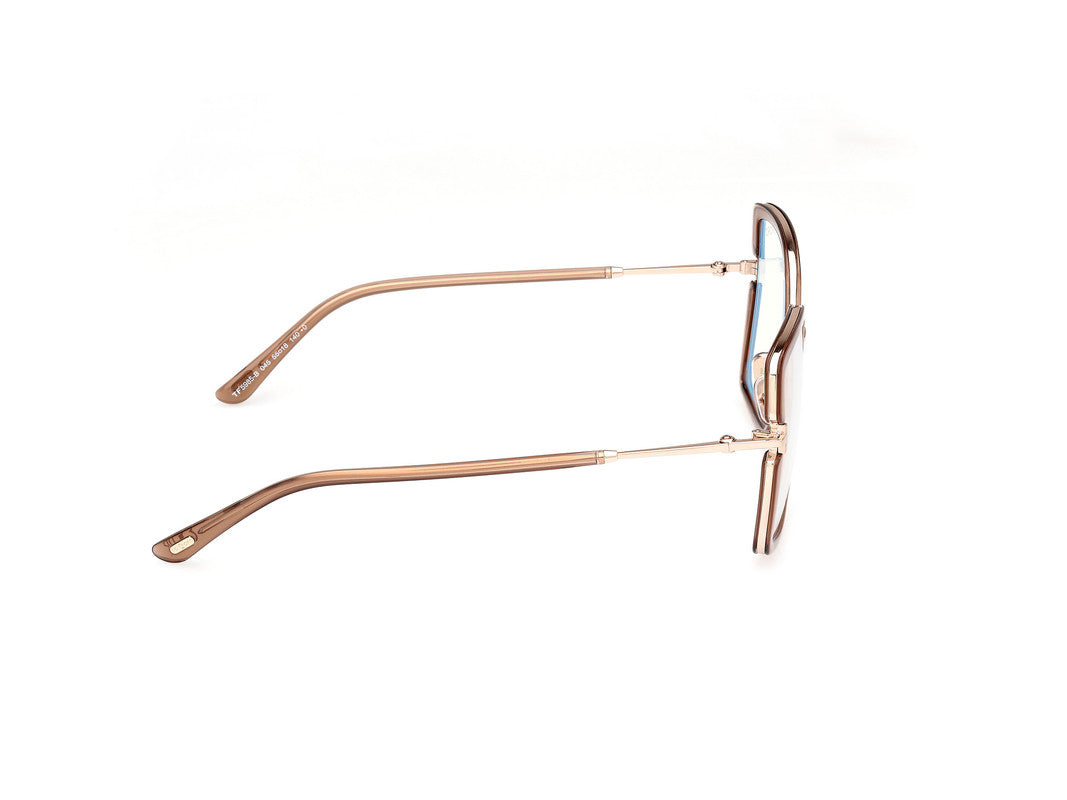 Shiny Light Brown Female Glasses Tom Ford 889214522672