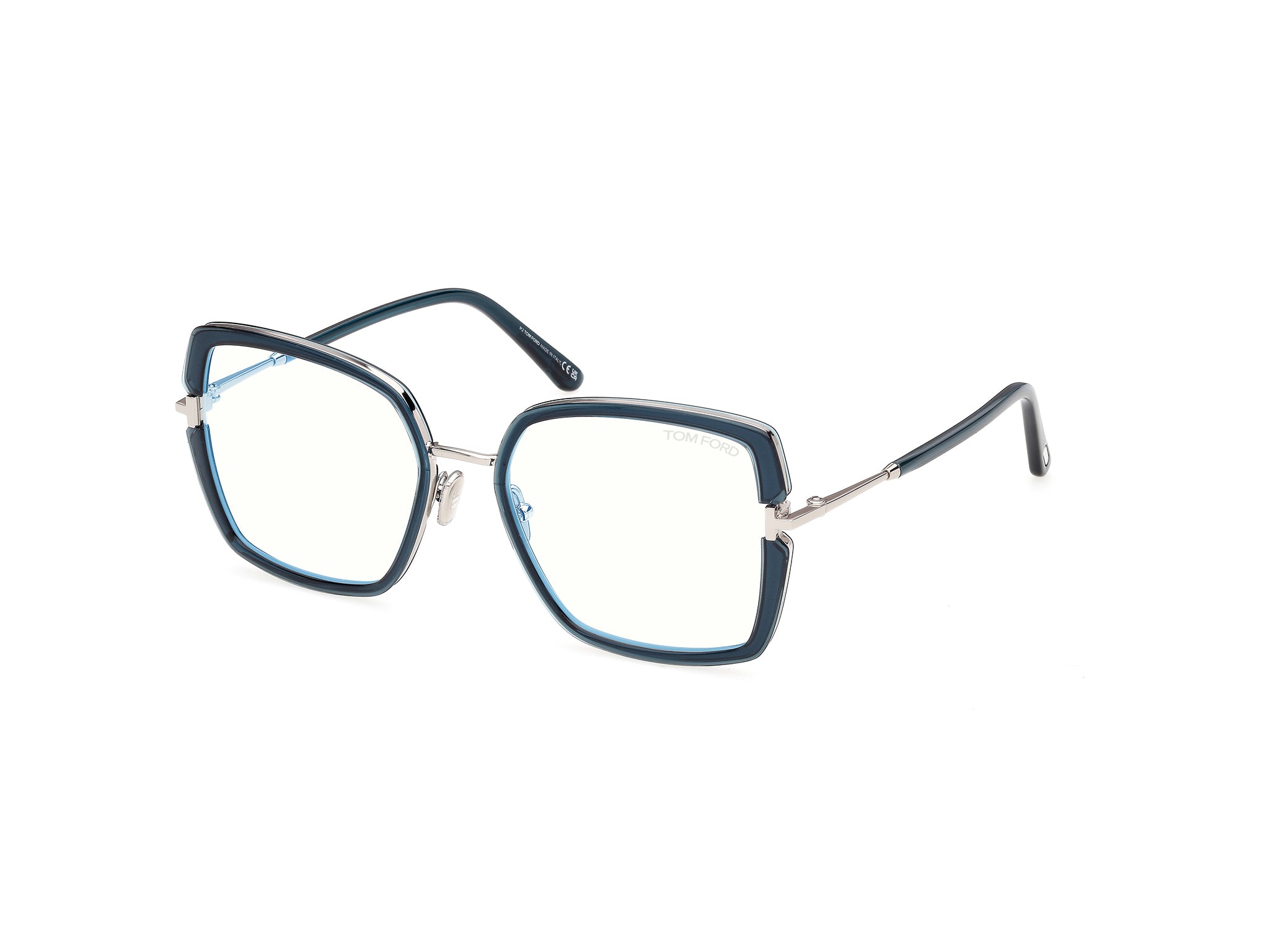 Shiny Blue Female Eyeglasses Tom Ford 889214685322