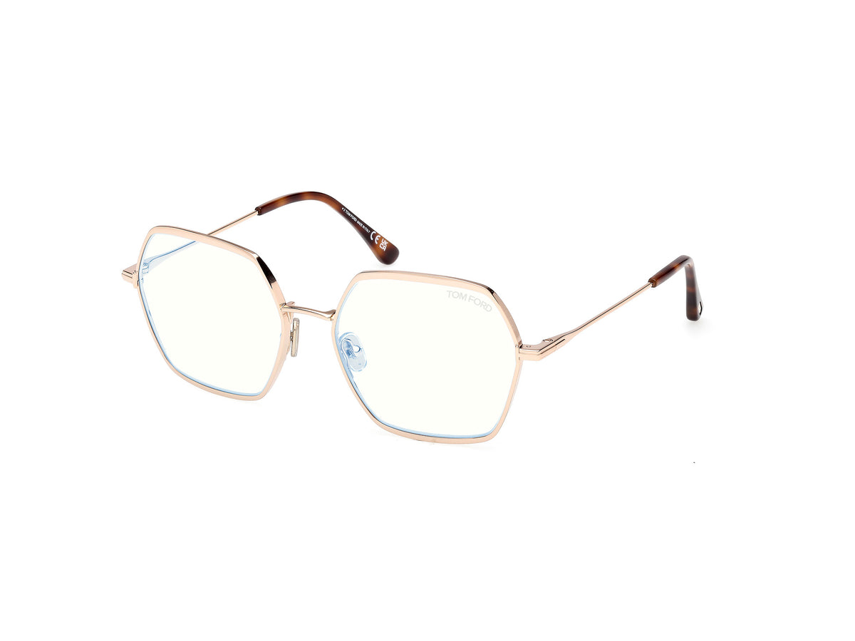 Shiny Rose Gold Female Glasses Tom Ford 889214578624