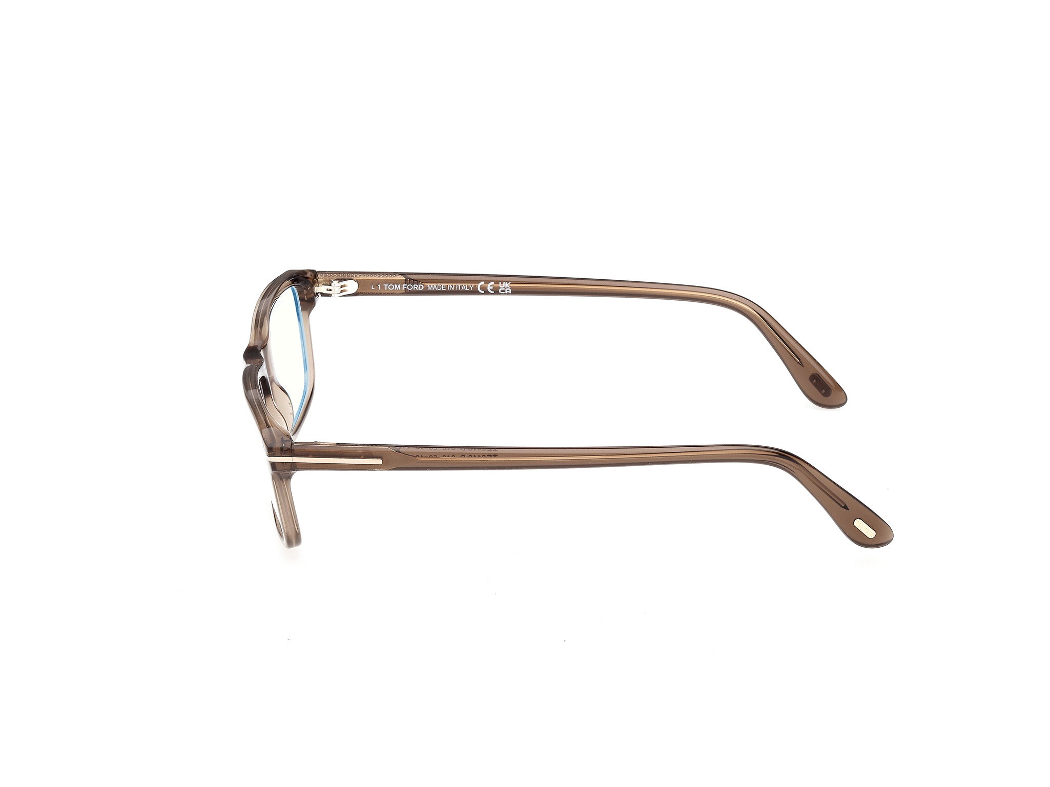 Shiny Dark Brown Male Eyeglasses Tom Ford 889214644459