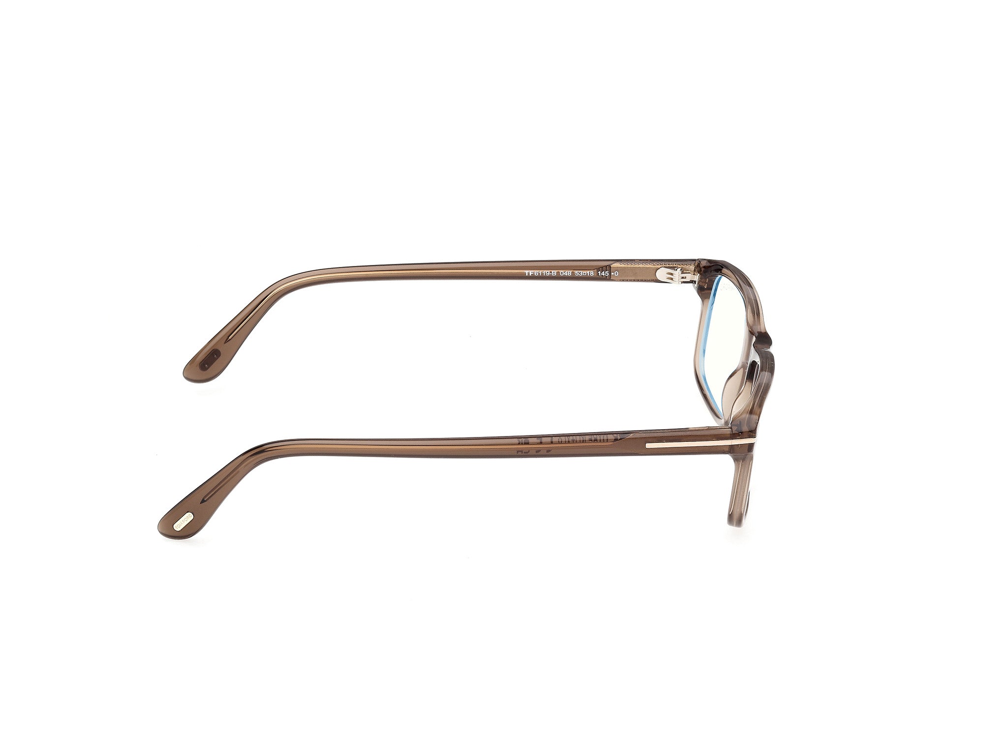 Shiny Dark Brown Male Eyeglasses Tom Ford 889214644459