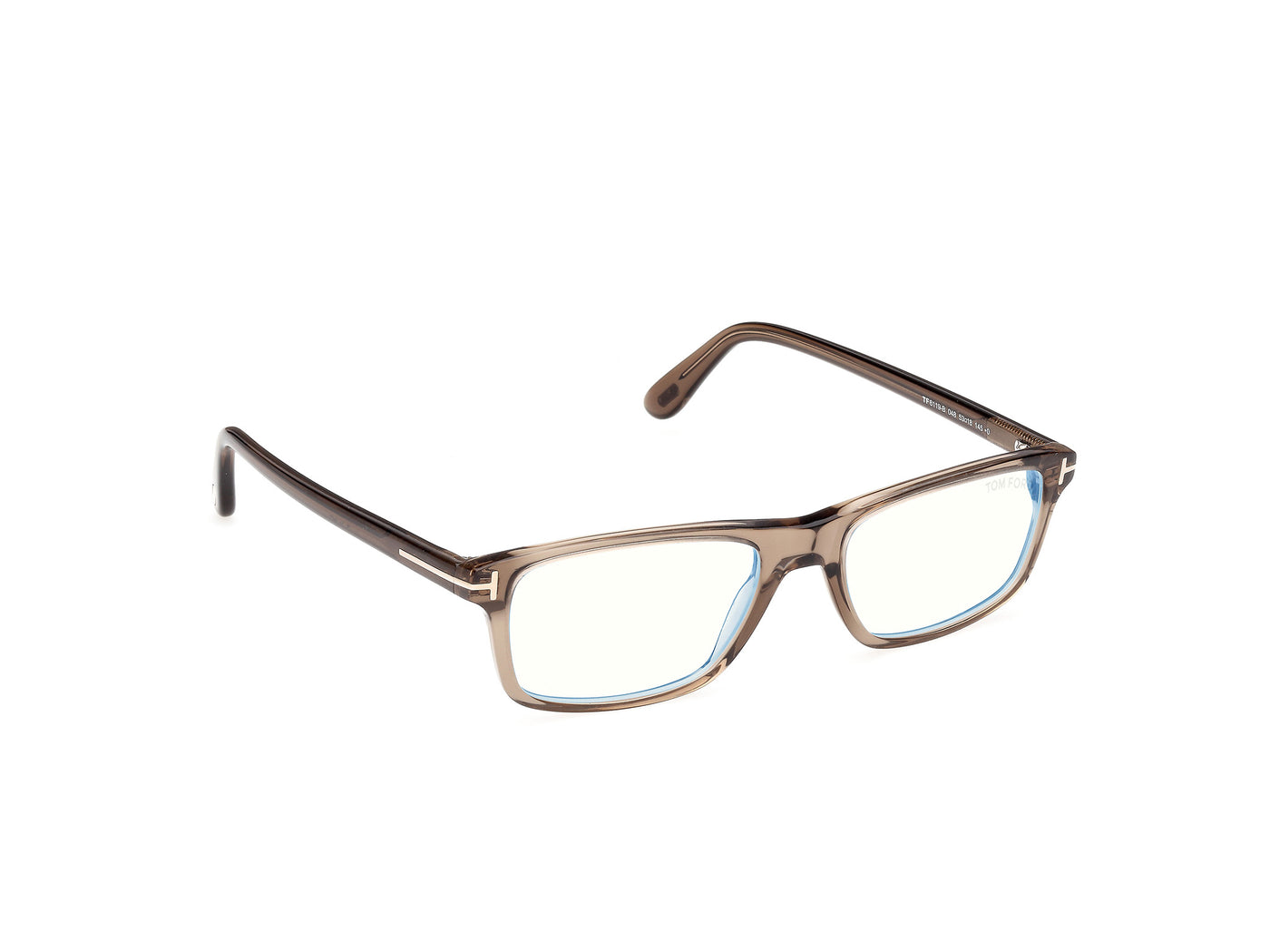 Shiny Dark Brown Male Eyeglasses Tom Ford 889214644497