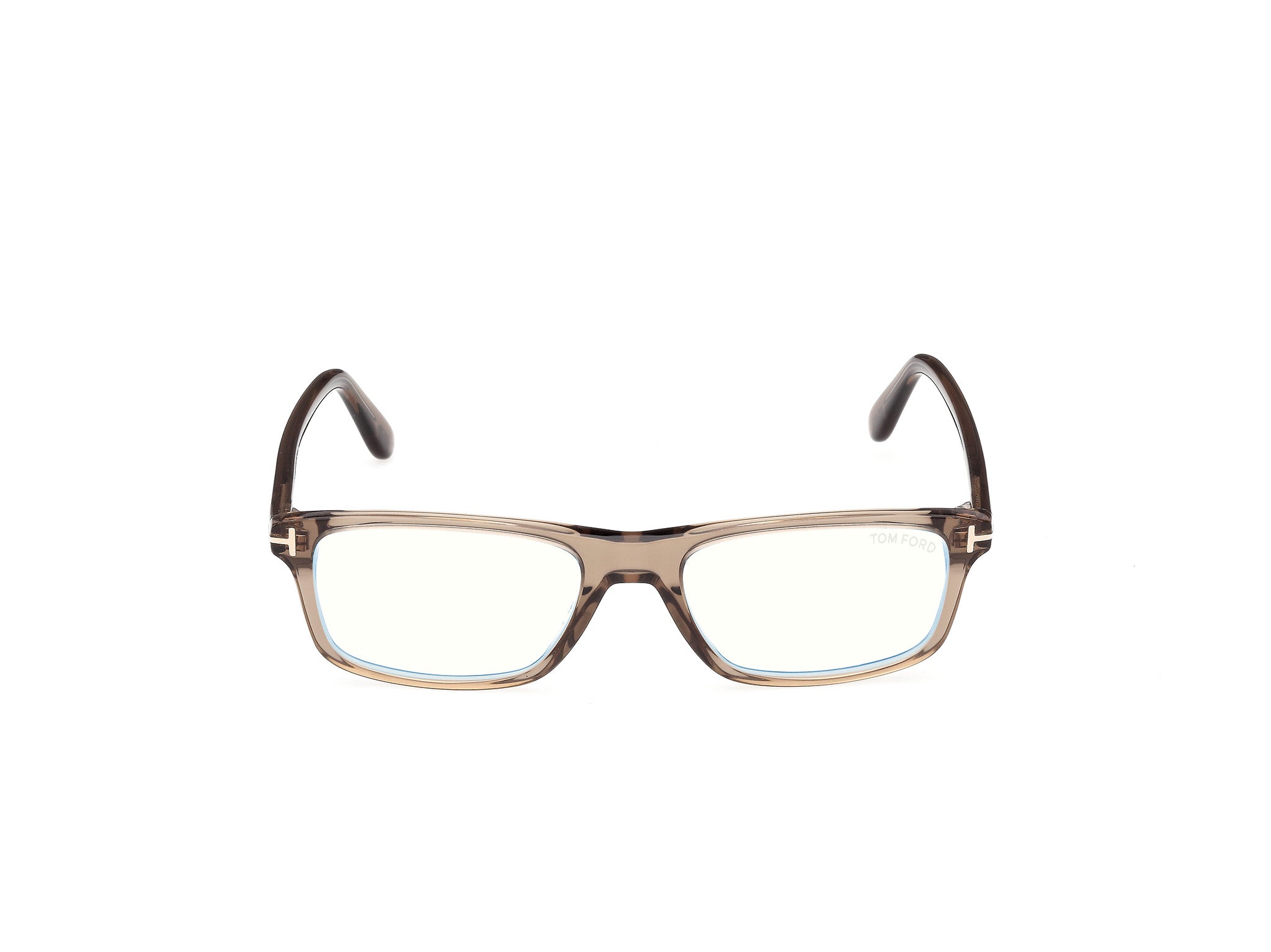 Shiny Dark Brown Male Eyeglasses Tom Ford 889214644497
