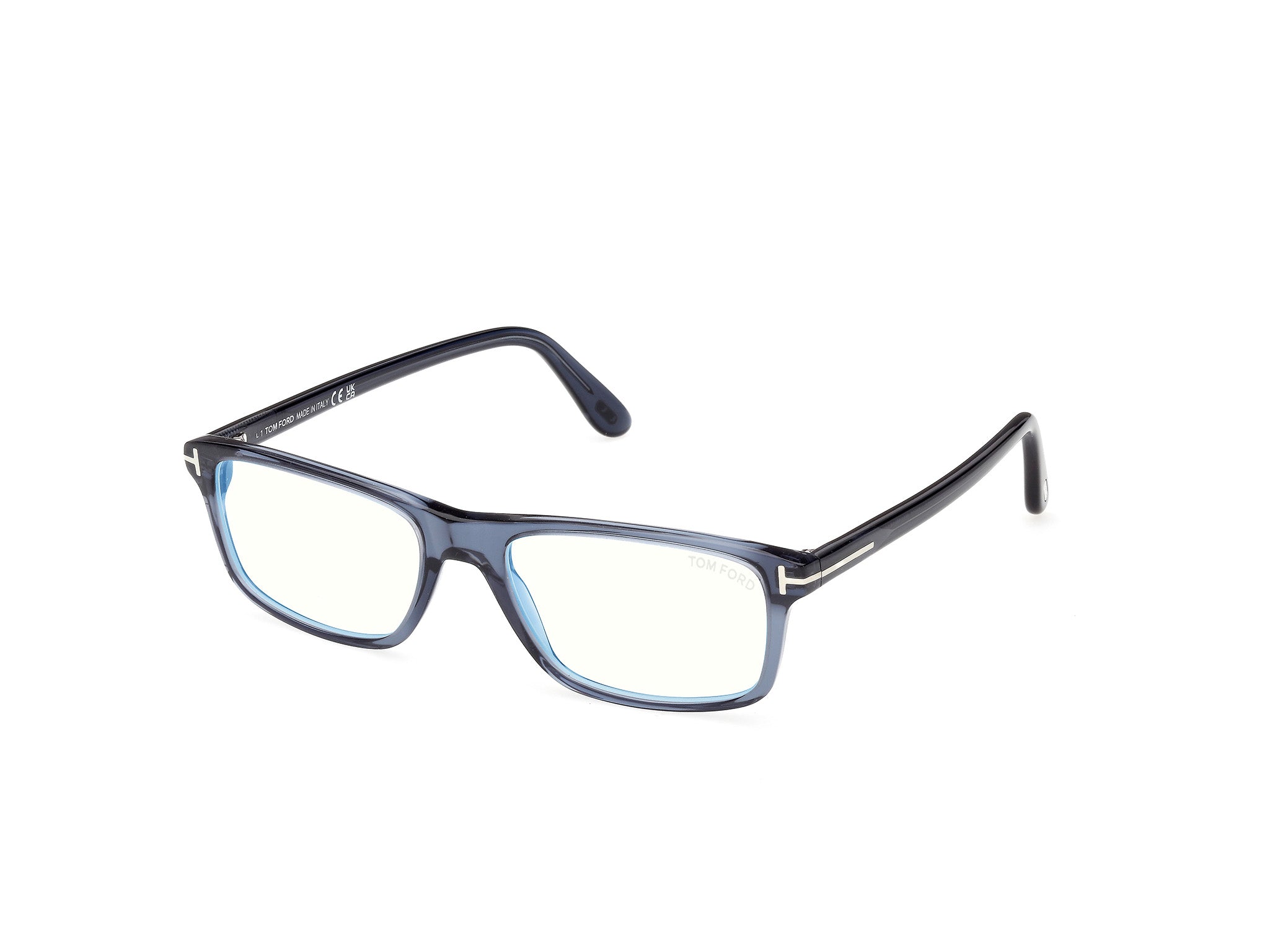 Shiny Blue Male Eyeglasses Tom Ford 889214644473