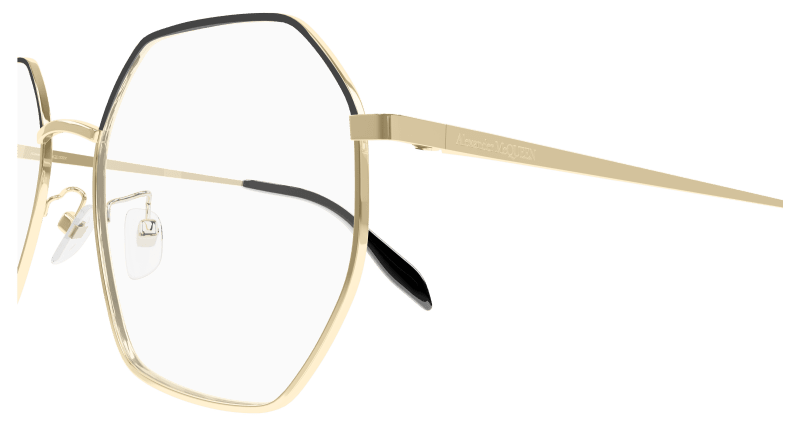 AM0338O - GOLD - Alexander McQueen - Alexander McQueen - GOLD - Ardor Eyewear 889652350301