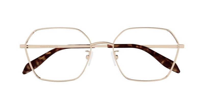 AM0437O - GOLD - Alexander McQueen - Alexander McQueen - GOLD - Ardor Eyewear 889652449807