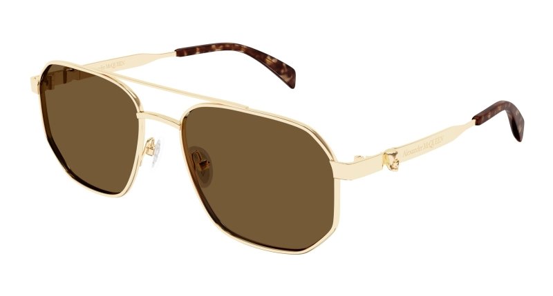 AM0458S - GOLD - Alexander McQueen - Alexander McQueen - GOLD - Ardor Eyewear 889652487533