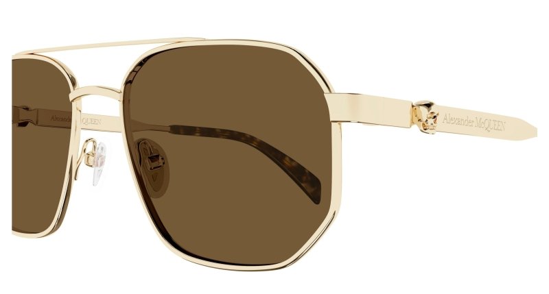 AM0458S - GOLD - Alexander McQueen - Alexander McQueen - GOLD - Ardor Eyewear 889652487533
