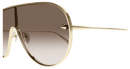 AM0481S - GOLD - Alexander McQueen - Alexander McQueen - GOLD - Ardor Eyewear 889652510002